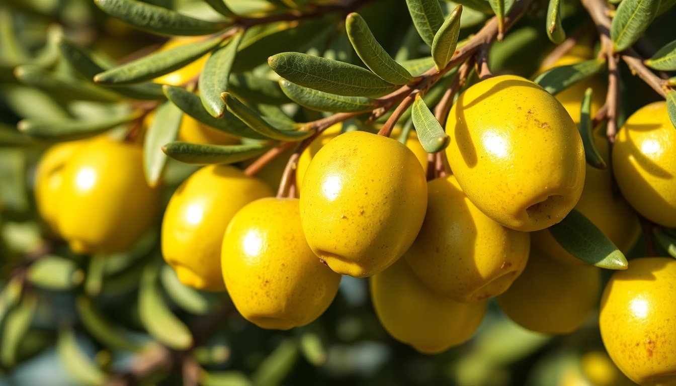 Aceitunas en una rama de olivo