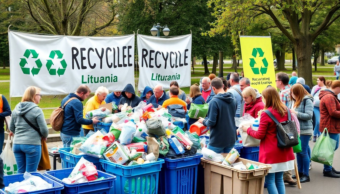 Actividad de reciclaje comunitario en Lituania
