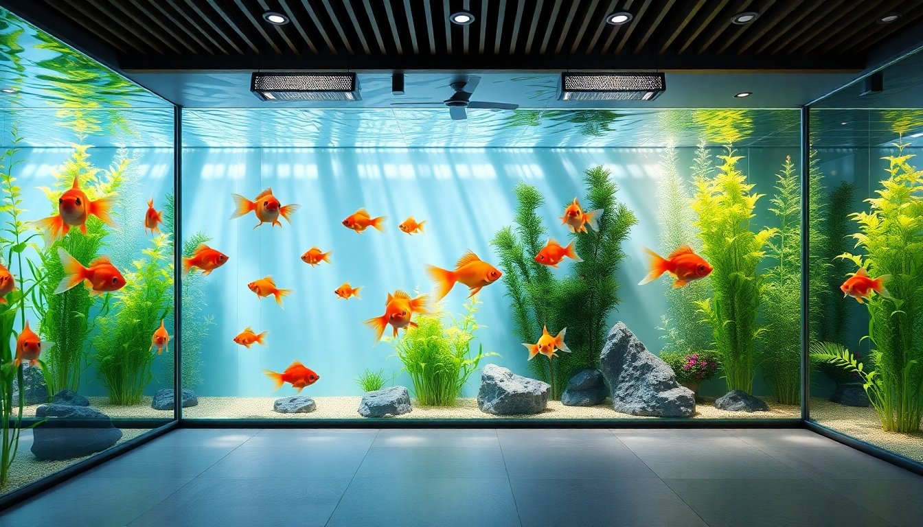 acuario espacioso para pez dorado