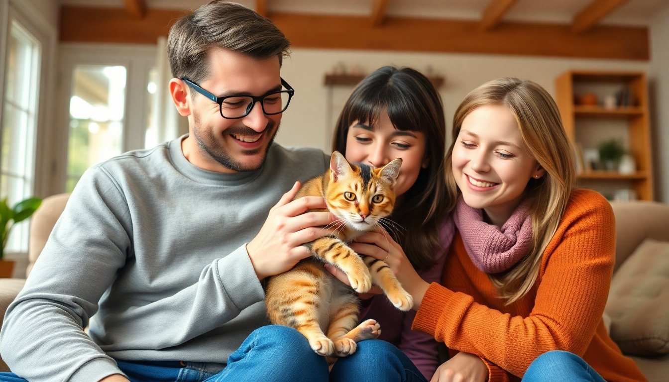 Adopción de gatos en proceso