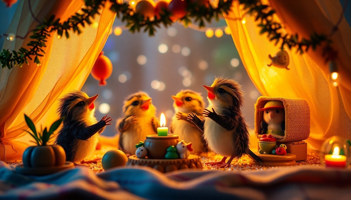 Agapornis cantando en su jaula