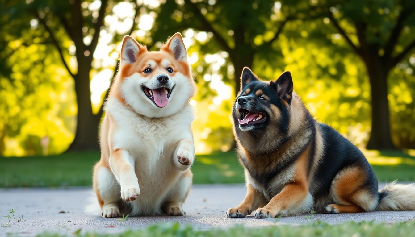 Akita americano interactuando con su dueño