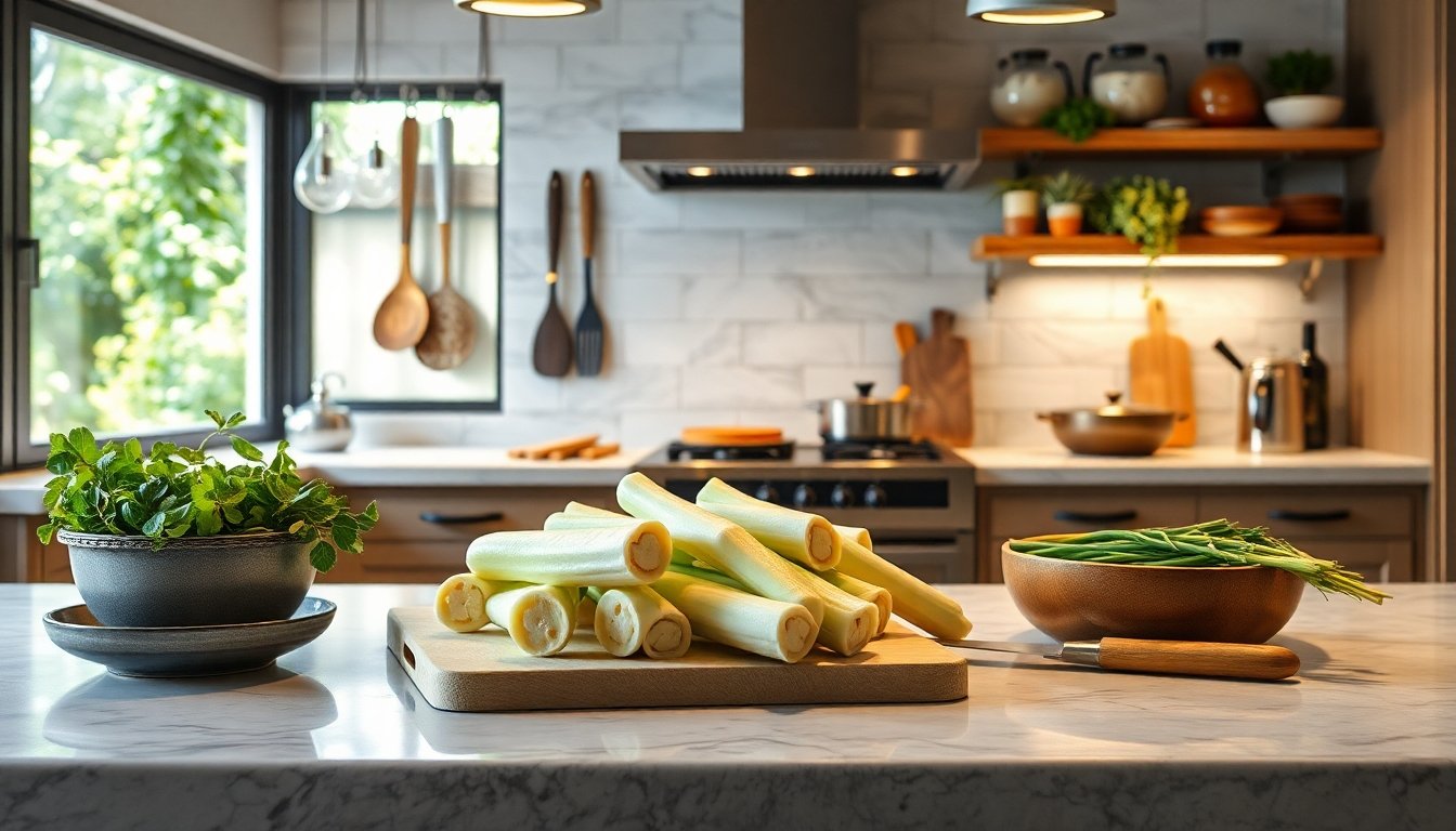 Alcachofas frescas en preparación