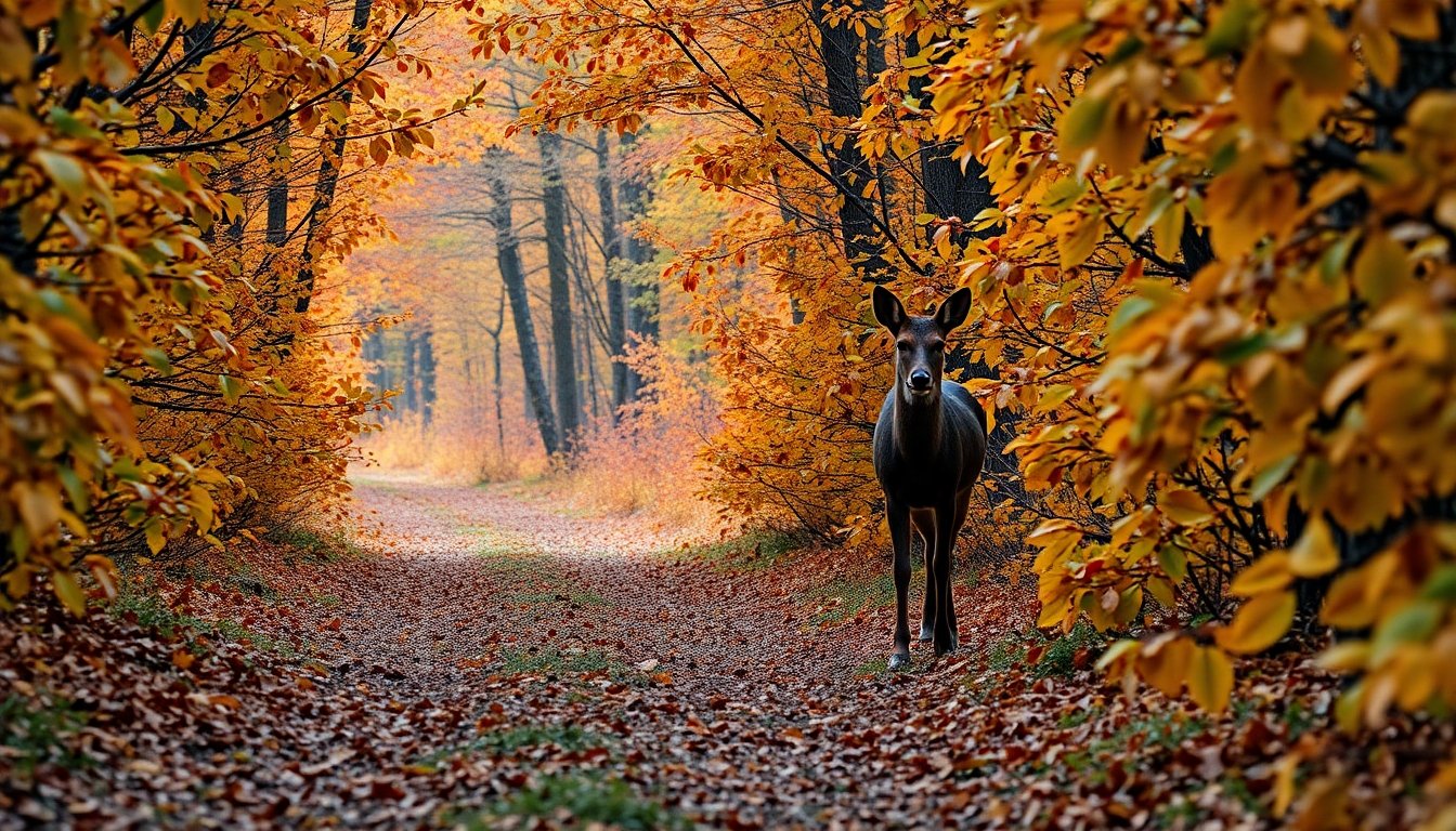 Alce caminando en el bosque