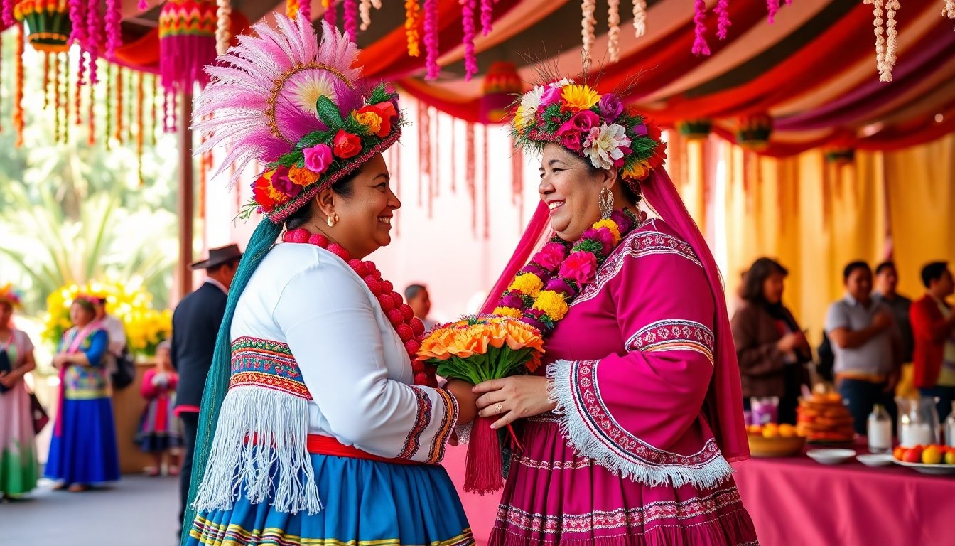 Amancay-lirio peruano en celebración cultural