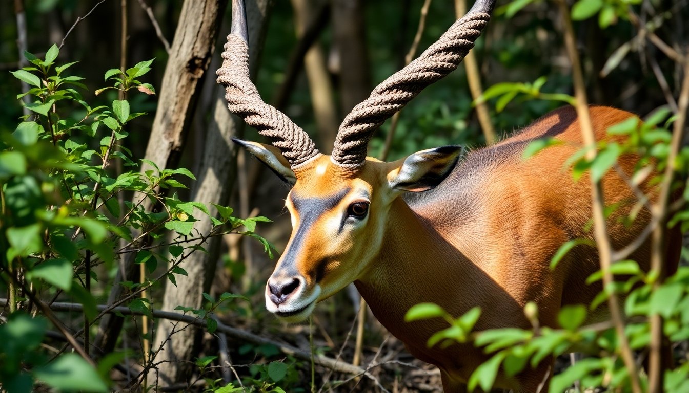 Antílope enfrentando desafíos ambientales