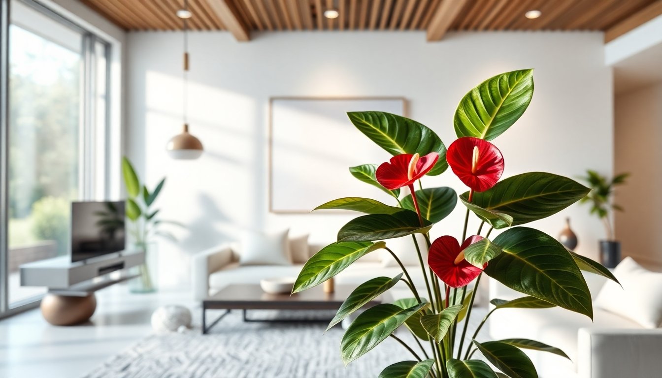 Anturio en sala de estar moderna