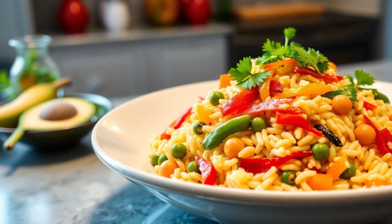 Arroz chino con verduras