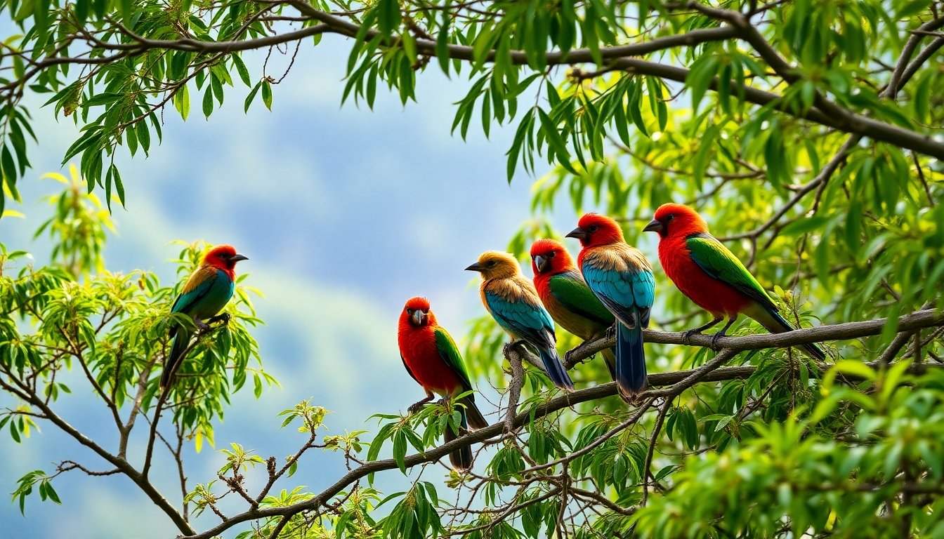 Aves de Bután en su hábitat natural