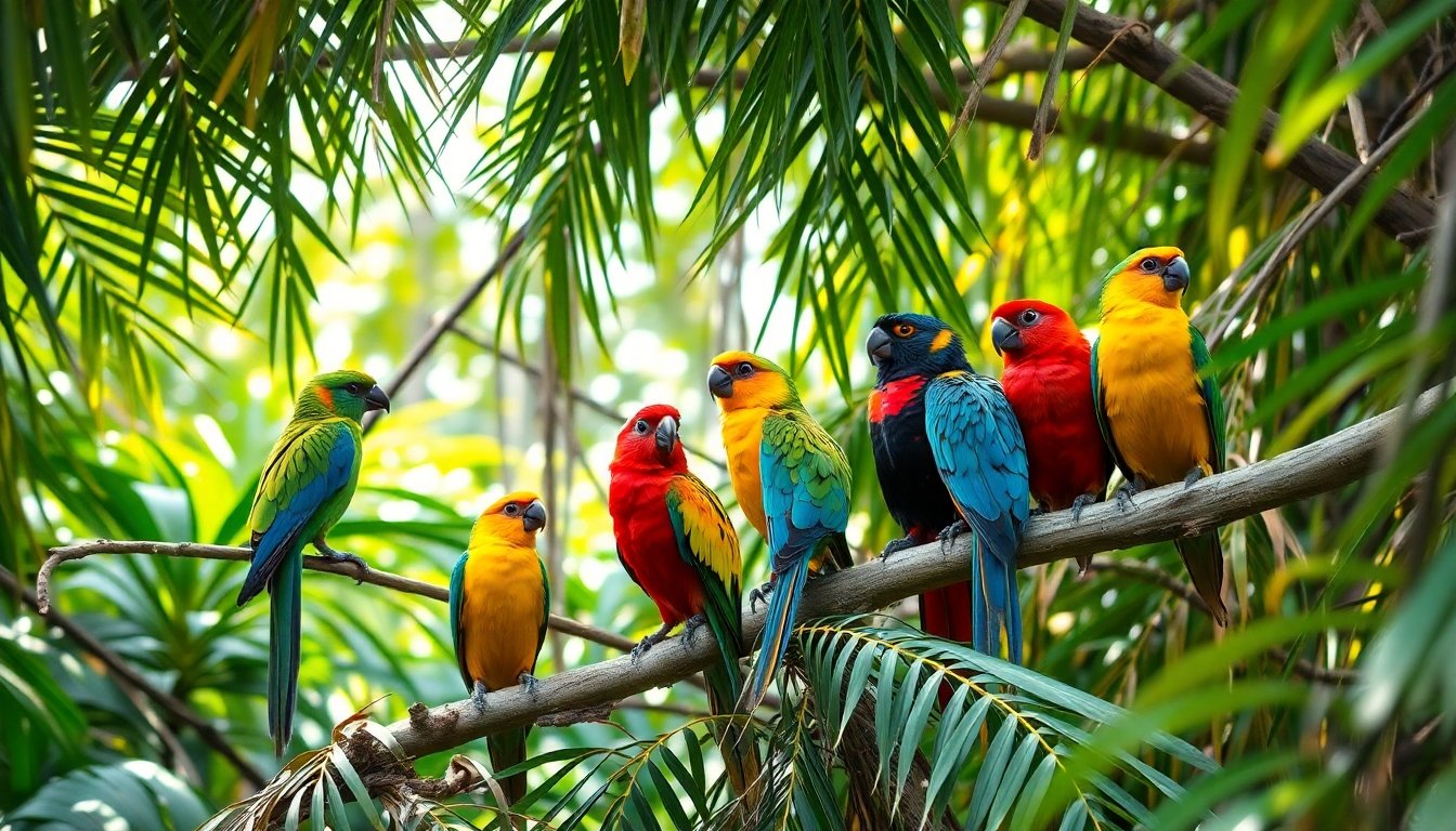 Aves de Guayana Francesa en su hábitat natural