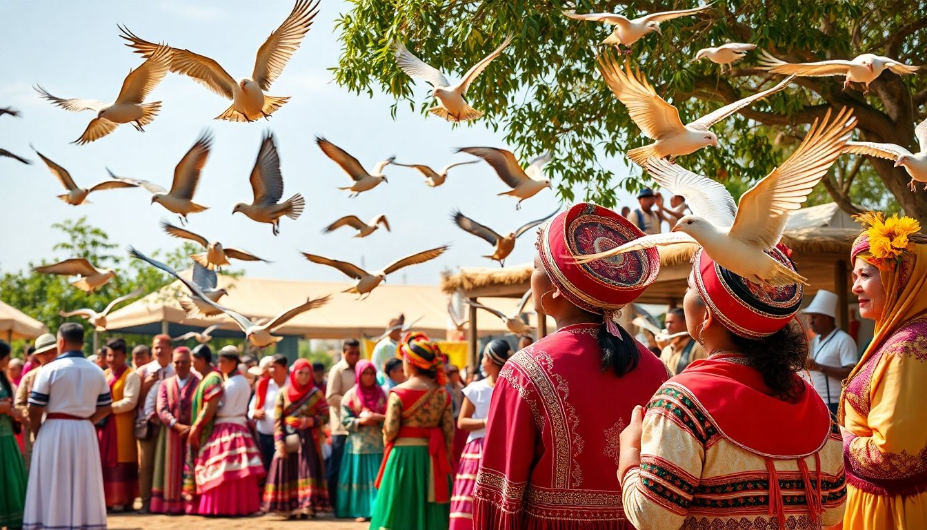 Aves en festividad tradicional somalí