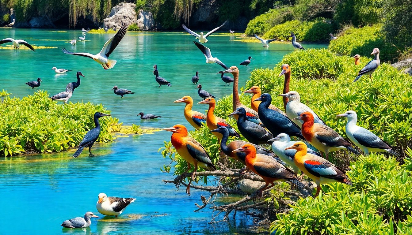 Aves en la Reserva Nacional Lagoón Azul