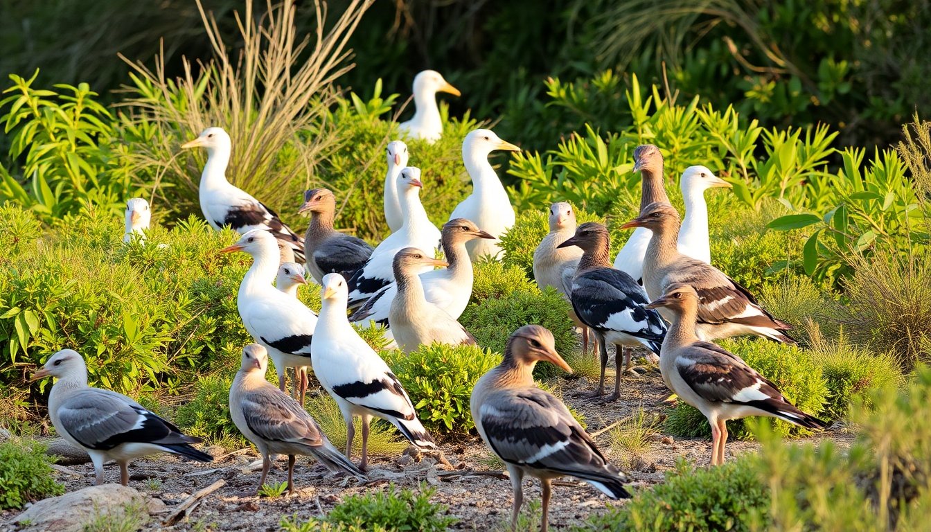 Aves en un parque nacional de Libia