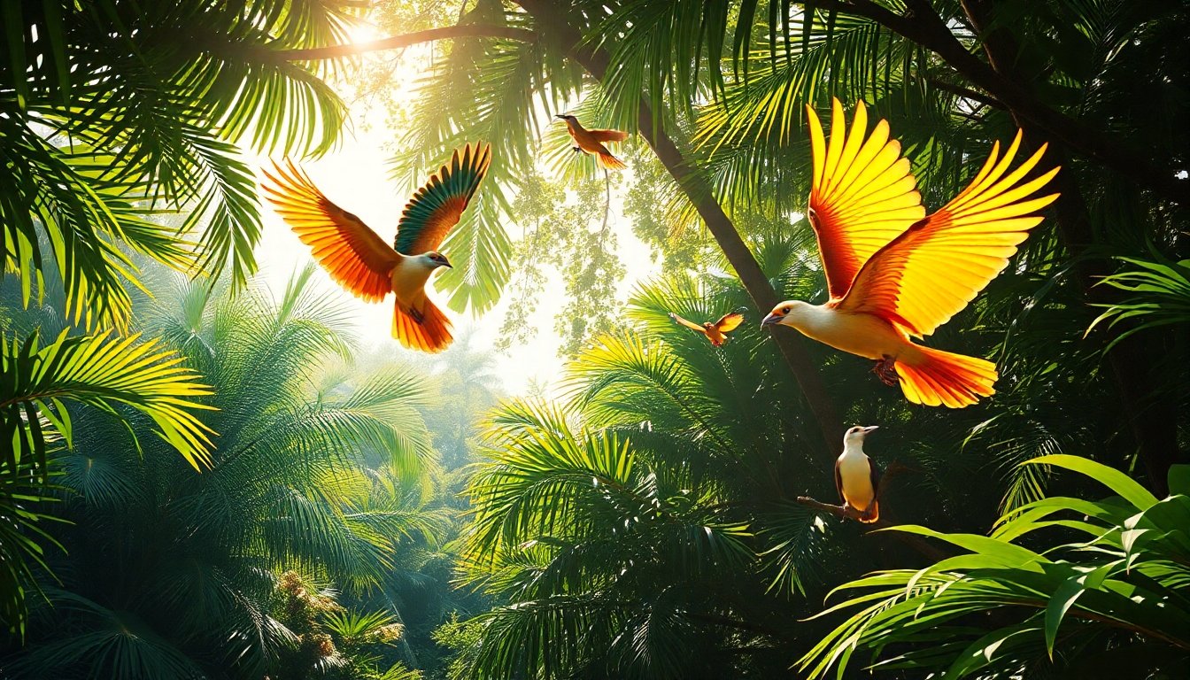 Aves mexicanas icónicas volando en su hábitat natural