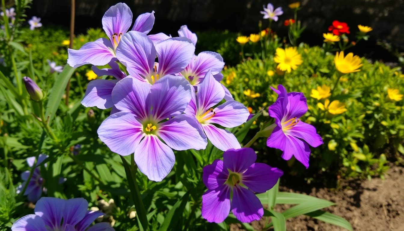 Azucena en jardín bien cuidado