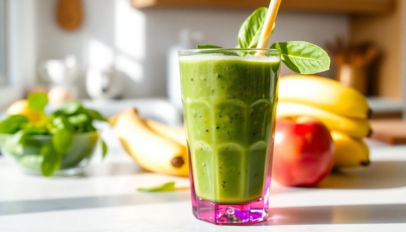 Batido verde para niños