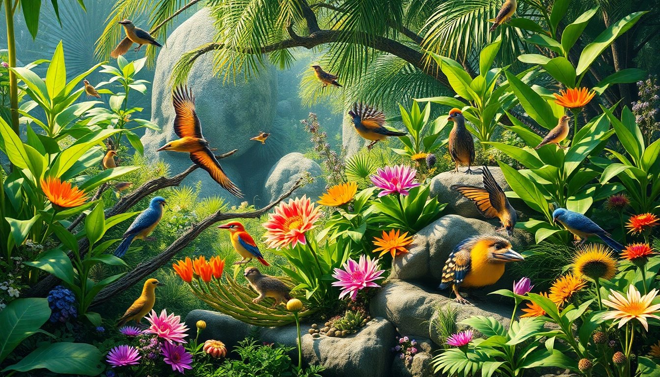 Biodiversidad temática en la naturaleza