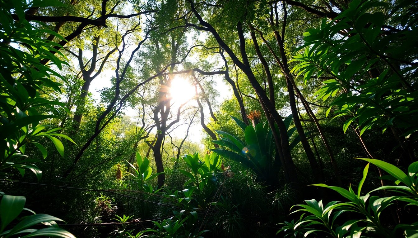 Bosque diverso con múltiples especies