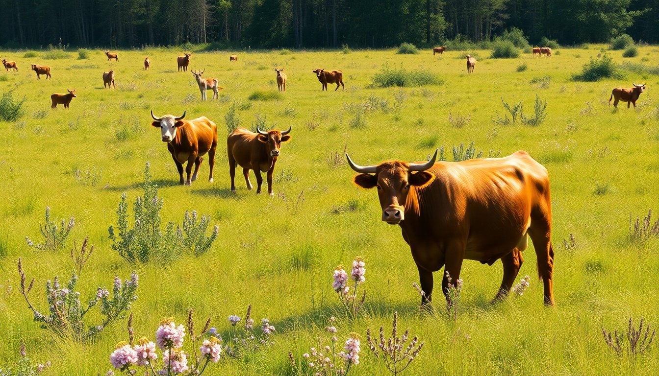 Bovinos contribuyendo a la biodiversidad