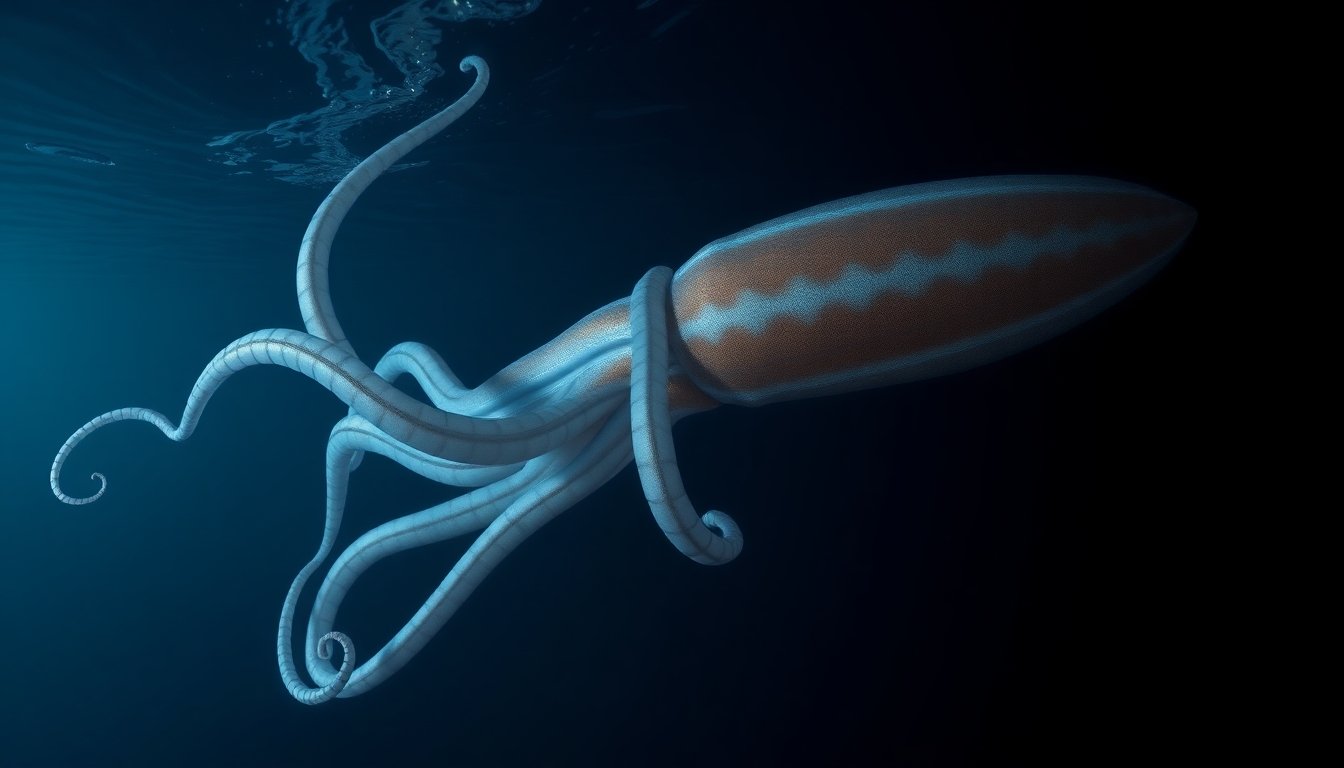 Calamar gigante en su hábitat