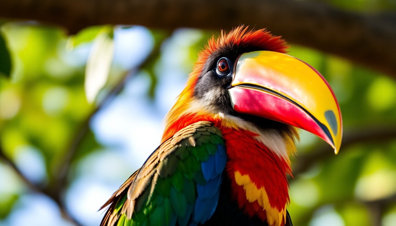 Cálao trompetero en Zambia