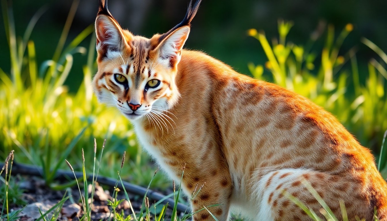 Caracal adulto en su entorno natural