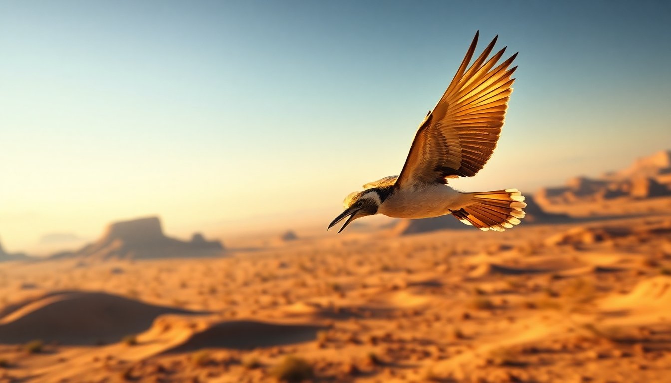 caranchos cazando en el desierto