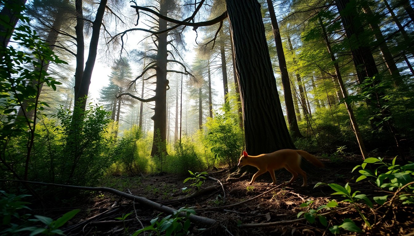Cervatillo explorando el bosque