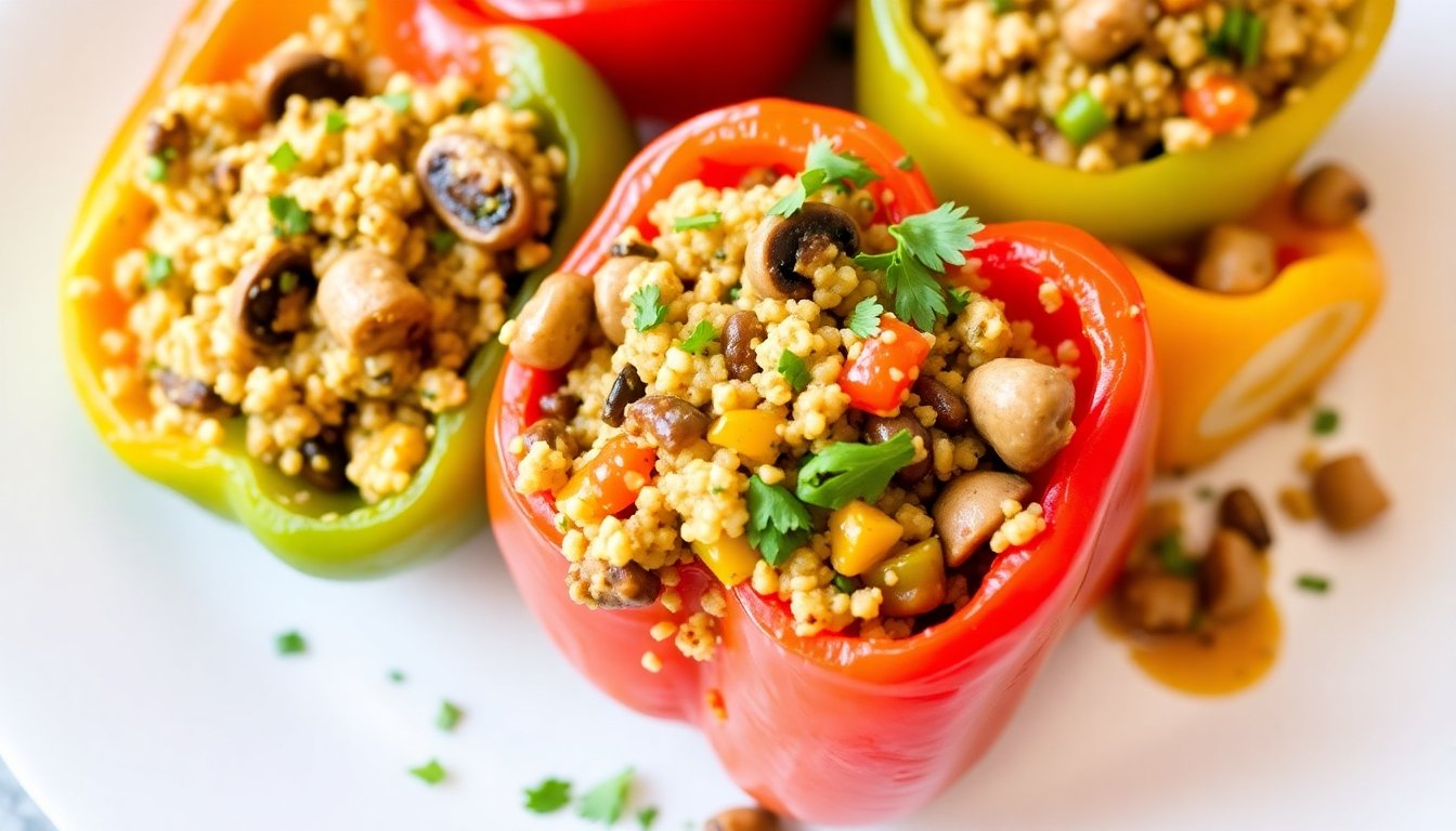 Chiles rellenos de setas