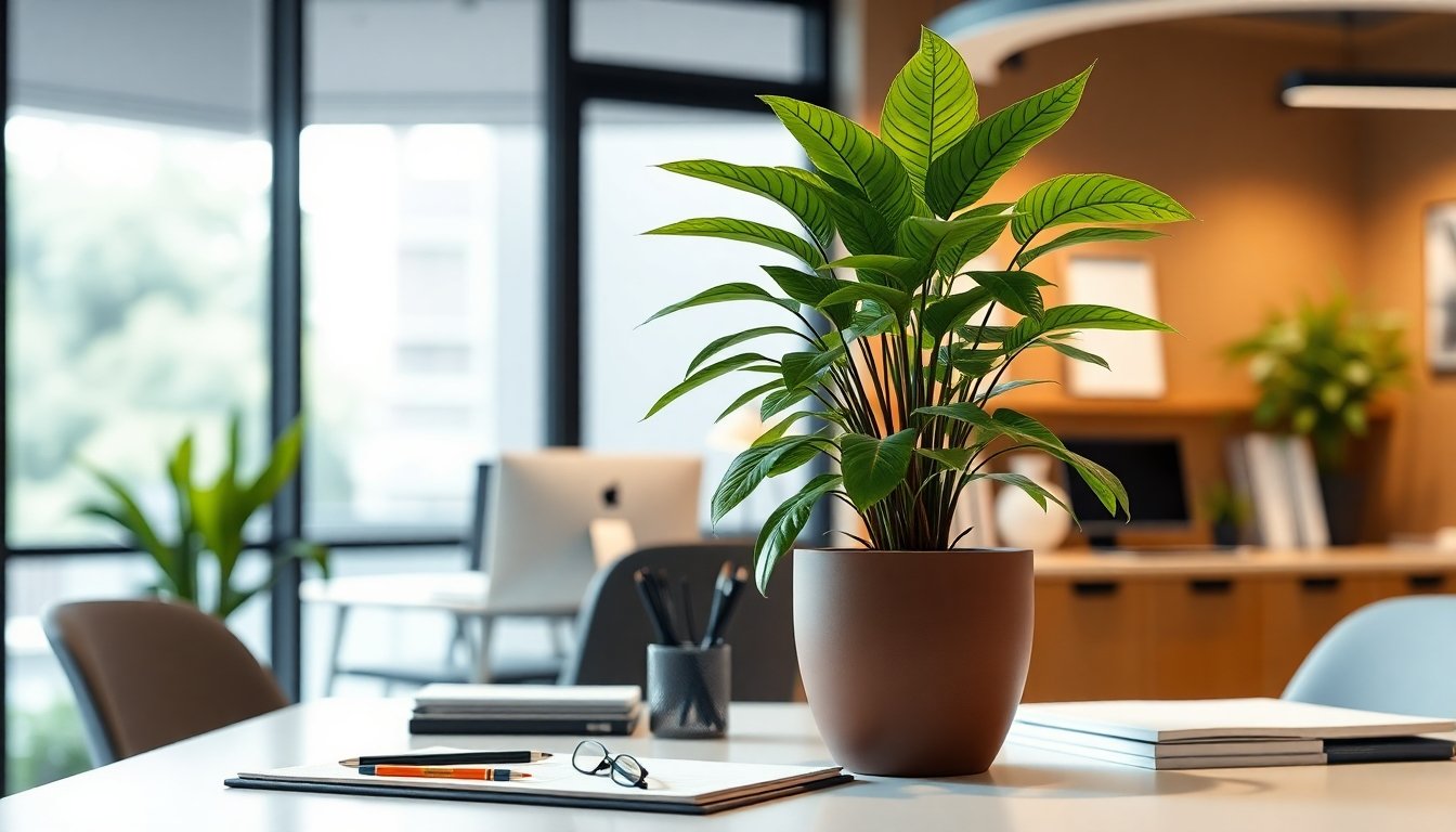 Cinta-malamadre mejorando el ambiente de oficina