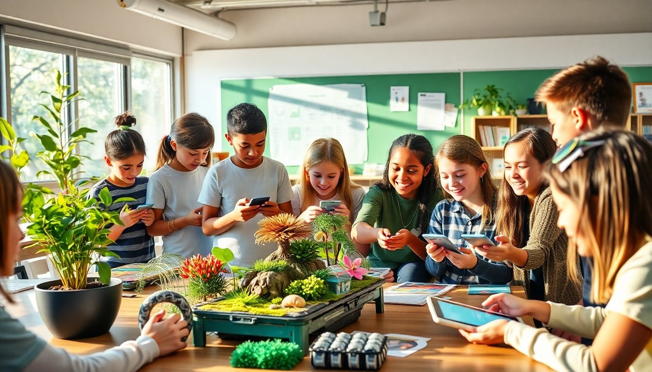 Clase educativa sobre biodiversidad