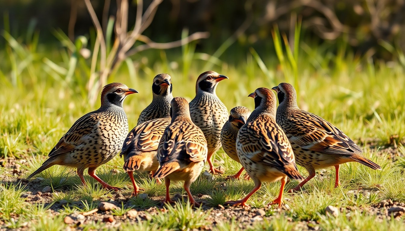 Codornices en grupo social