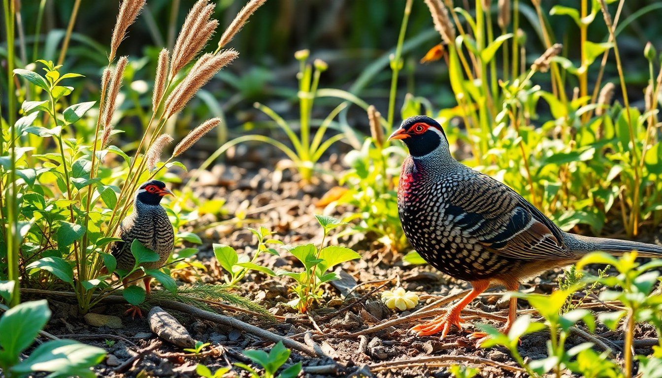 Codornices y faisanes contribuyendo a la biodiversidad