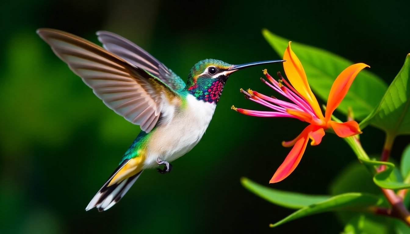 Colibrí beliceño en vuelo