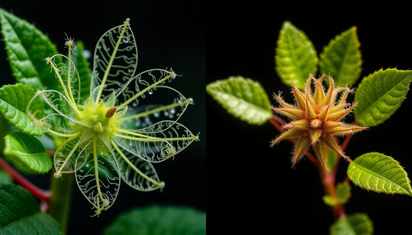 Comparación entre plantas vasculares y no vasculares