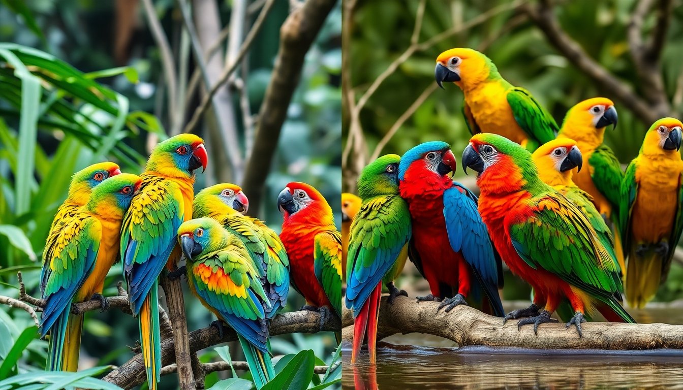 Comportamiento social de los loros