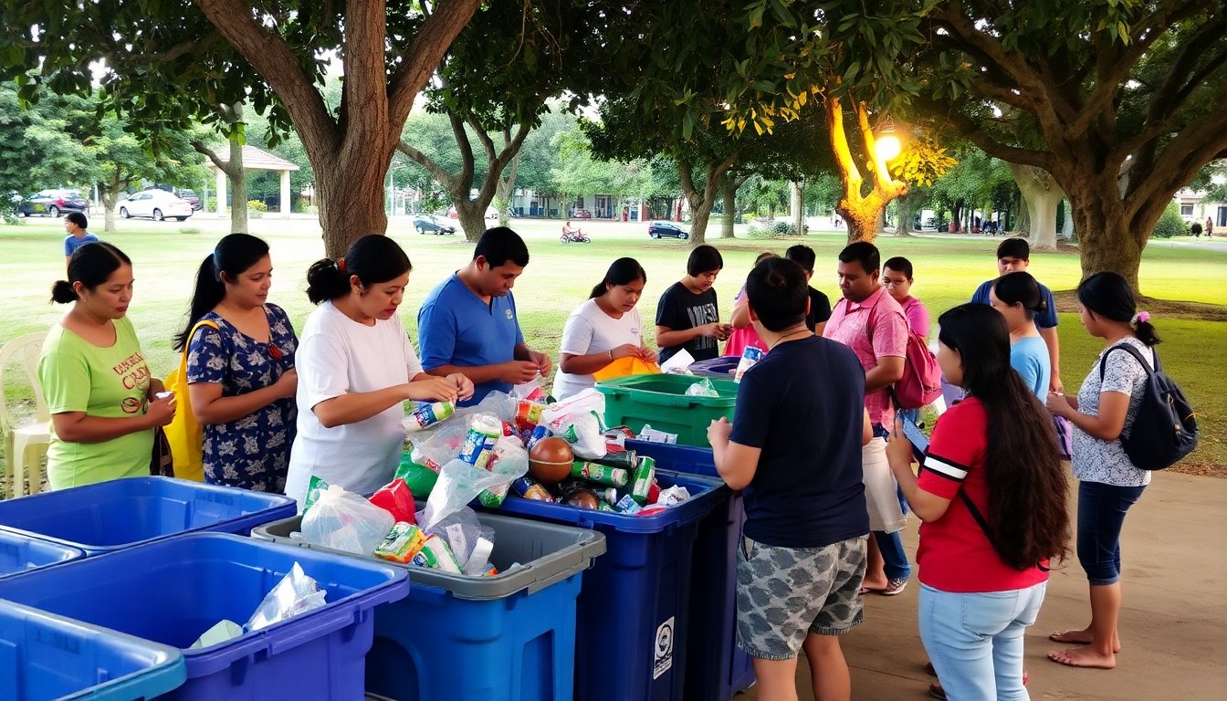 Comunidad reciclando en Panamá