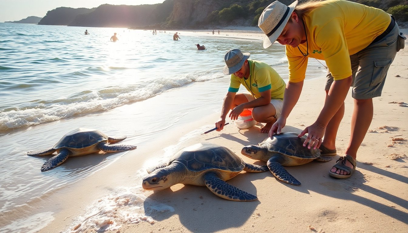 Conservación de tortugas en un programa de protección