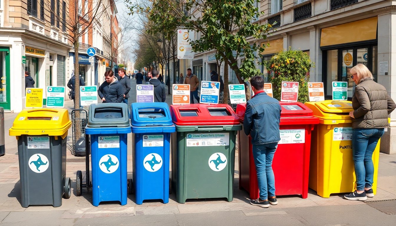 Contenedores de reciclaje en Francia