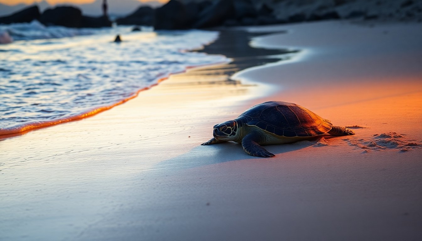 Crías de tortuga emergiendo de un nido