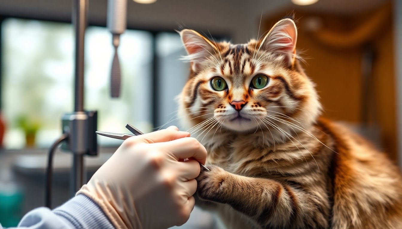 Cuidado de las uñas de un gato carey