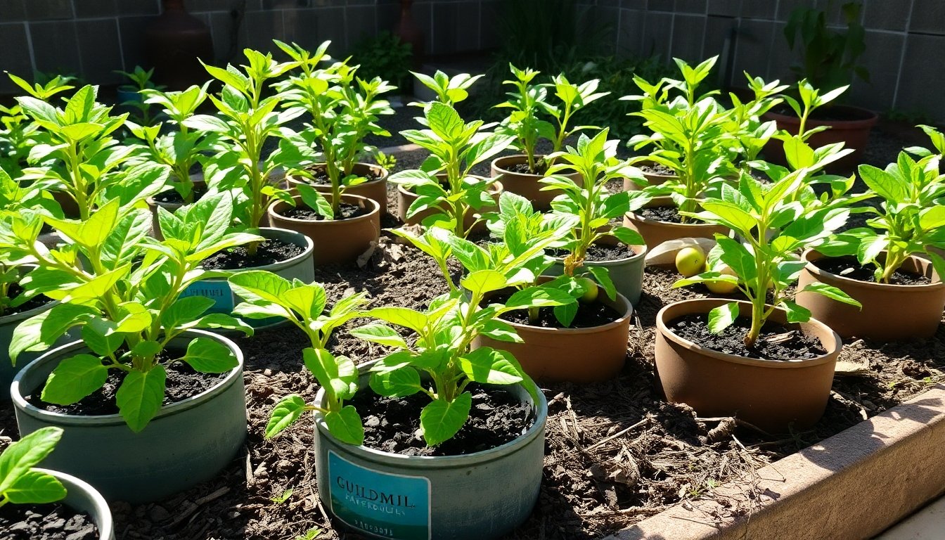 Cultivo de guisquil en un jardín casero
