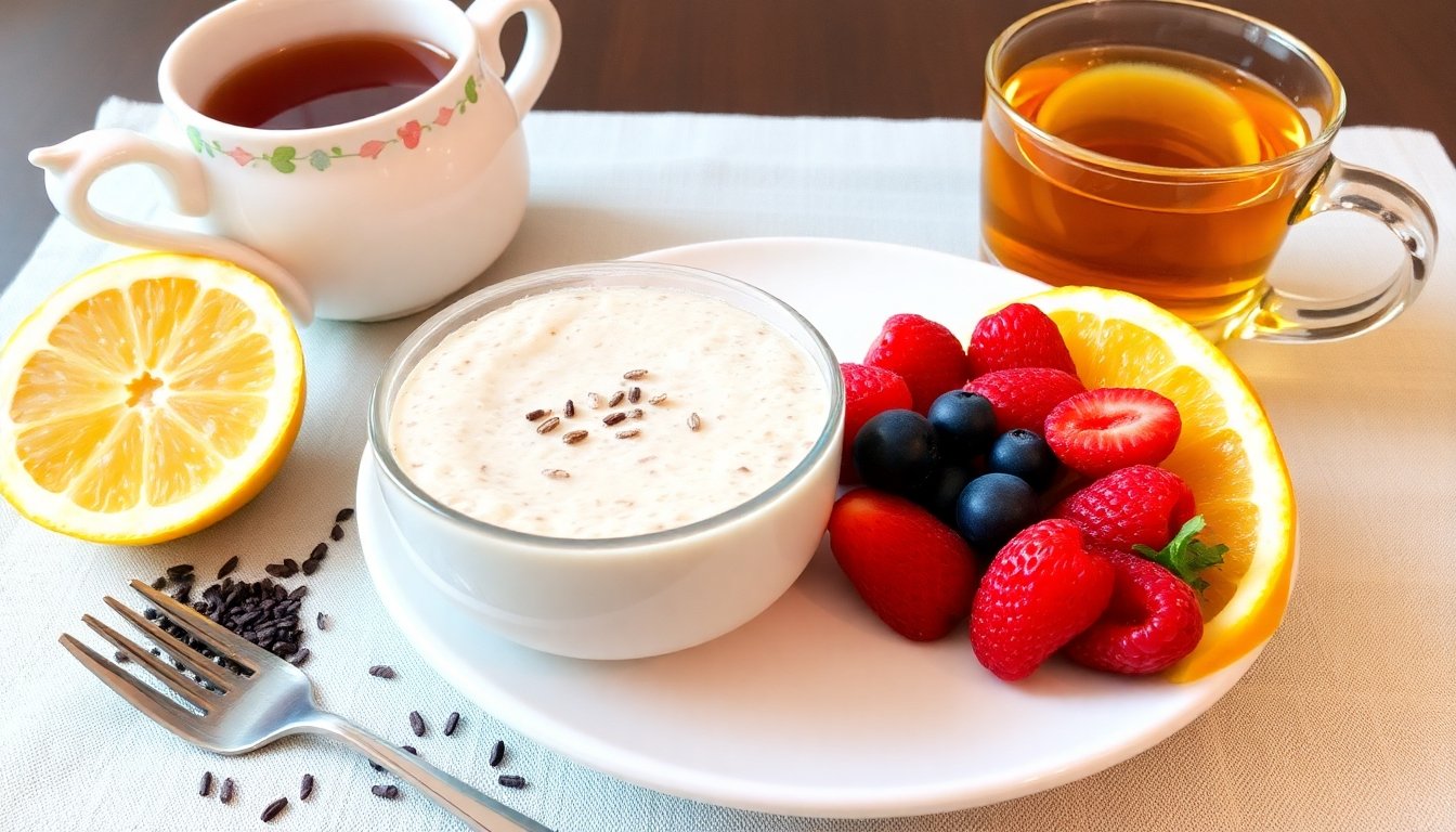 Desayuno balanceado con fibra y carbohidratos