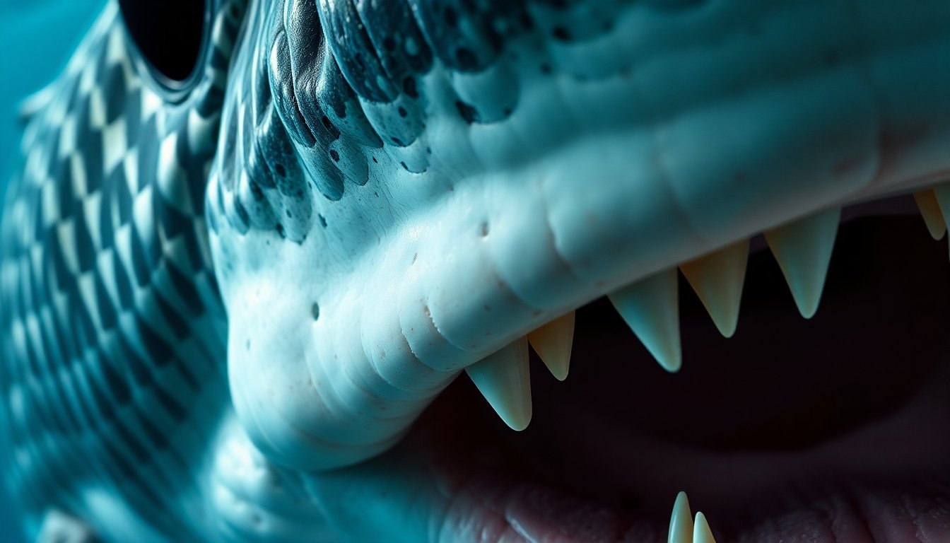 Detalle de la piel de un tiburón