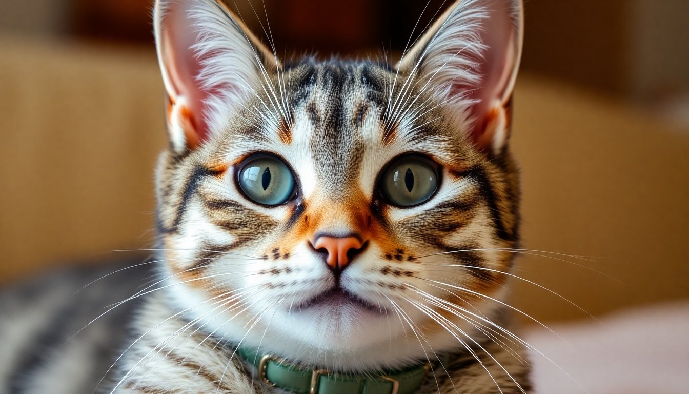 Detalle de los bigotes de un gato