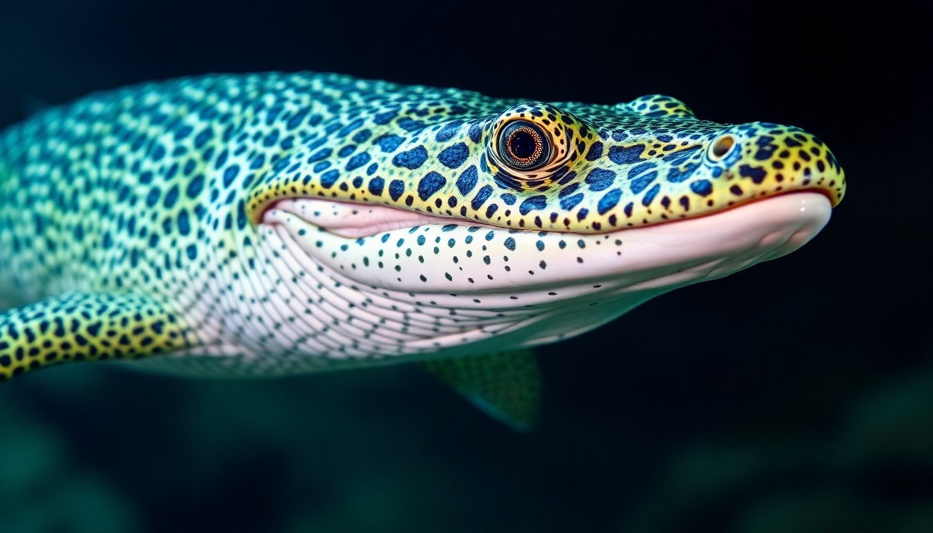 Detalle de un pez lagarto mostrando sus aletas