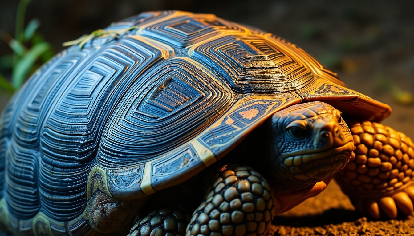 Detalle del caparazón de una tortuga
