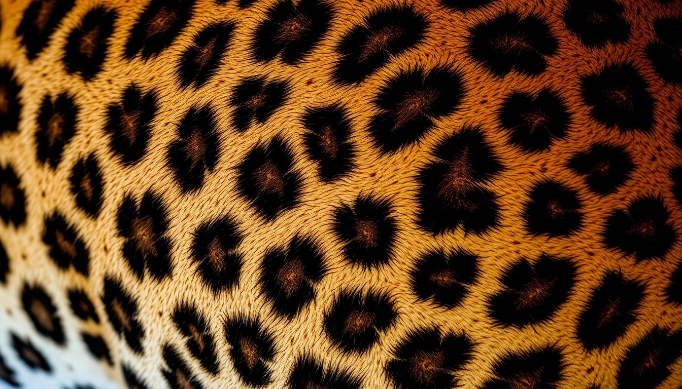 Detalles del pelaje del leopardo