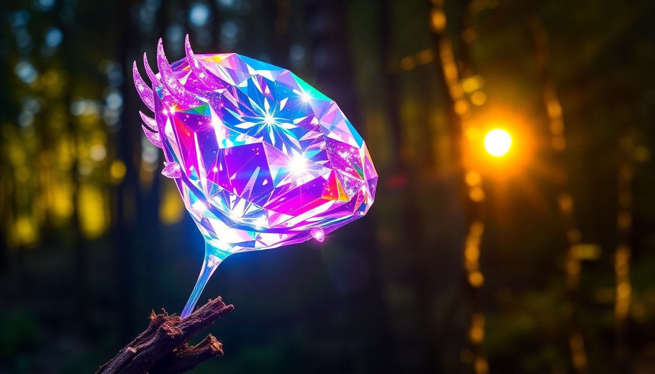 Diamante mandarín mostrando colores brillantes