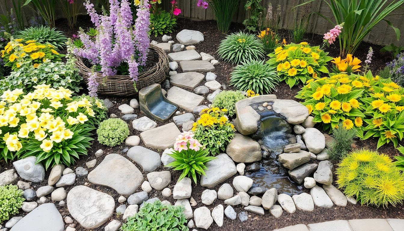 Diseño creativo con otros florales y elementos naturales